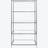 Libra Patterdale Hand Forged Shelving Unit Table Brushed Grey with Glass Shelves